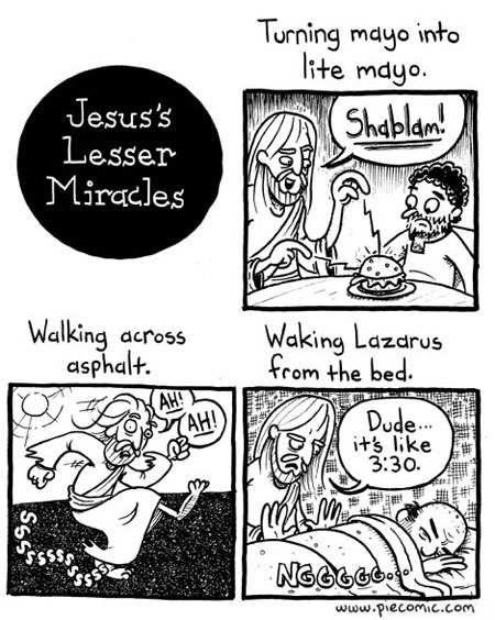 jesus's lesser miracles