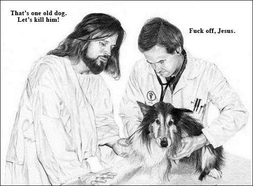 jesus fucks off a dog