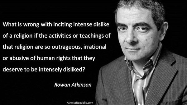 rowan atkinson on religion