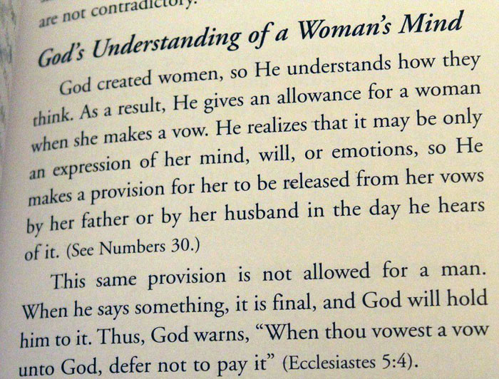 god's understanding of a woman's mind