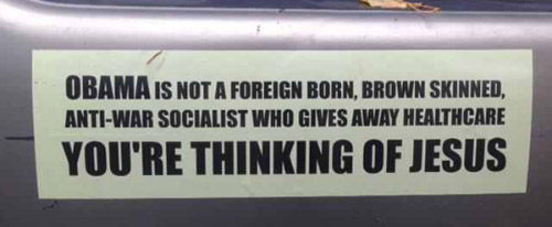 you're thinking of jesus bumper sticker