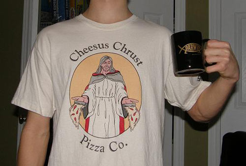 Peanut-butter and jelly Jesus t-shirt. 