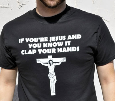 Peanut-butter and jelly Jesus t-shirt. 