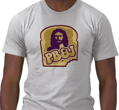 Peanut-butter and jelly Jesus t-shirt. 